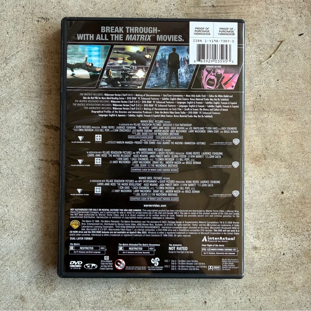 The Matrix Collection DVD Set - Picture 2 of 2